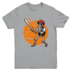 Skeleton Baseball Player Boys Kids Funny Halloween Youth Shirt | siriusteestore