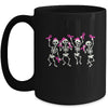 Skeleton Breast Cancer Awareness Pink Ribbon Women Men Kids Mug | siriusteestore