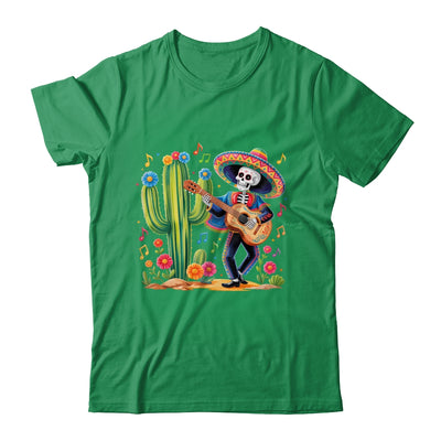 Skeleton Cinco De Mayo Fiesta Mexican Men Guitar Cactus Shirt & Hoodie | siriusteestore