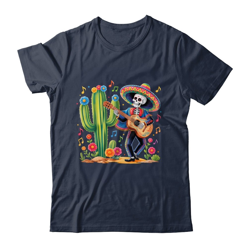 Skeleton Cinco De Mayo Fiesta Mexican Men Guitar Cactus Shirt & Hoodie | siriusteestore