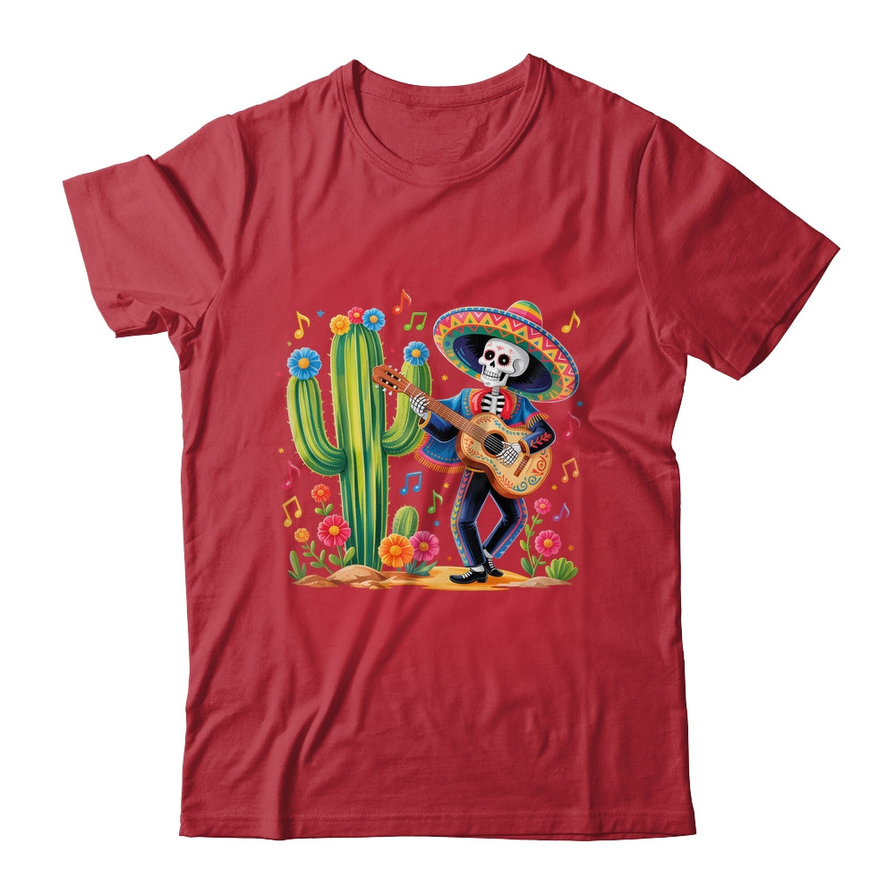 Skeleton Cinco De Mayo Fiesta Mexican Men Guitar Cactus Shirt & Hoodie | siriusteestore