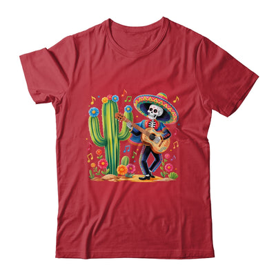 Skeleton Cinco De Mayo Fiesta Mexican Men Guitar Cactus Shirt & Hoodie | siriusteestore
