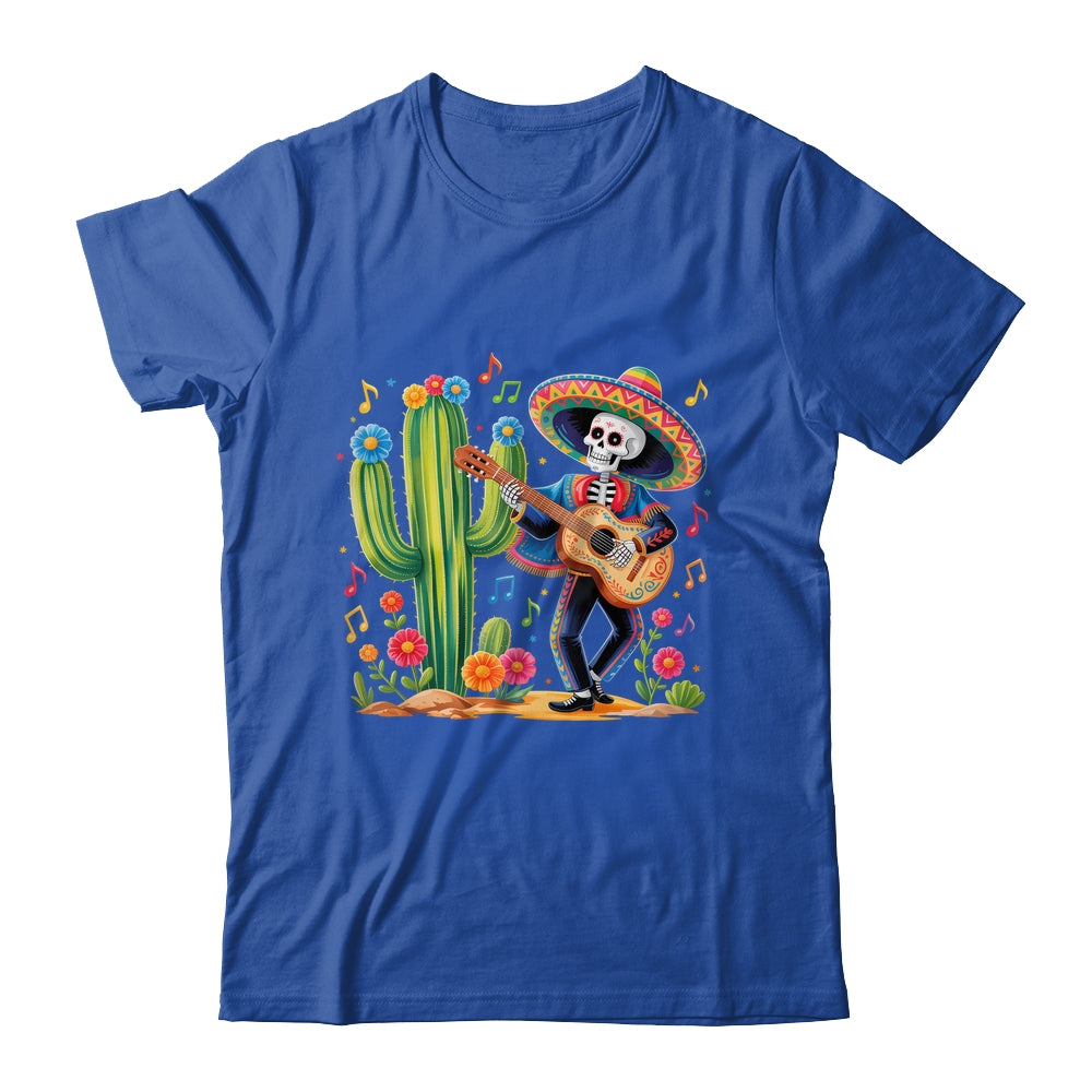 Skeleton Cinco De Mayo Fiesta Mexican Men Guitar Cactus Shirt & Hoodie | siriusteestore