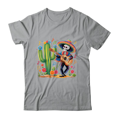 Skeleton Cinco De Mayo Fiesta Mexican Men Guitar Cactus Shirt & Hoodie | siriusteestore