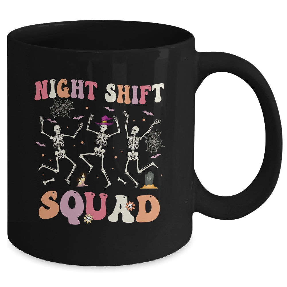 Skeleton Dancing Nurse Night Shift Squad Halloween Women Mug | siriusteestore