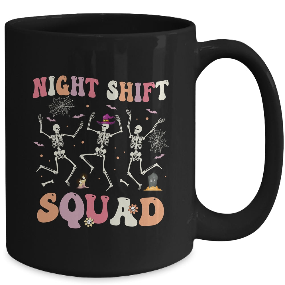 Skeleton Dancing Nurse Night Shift Squad Halloween Women Mug | siriusteestore