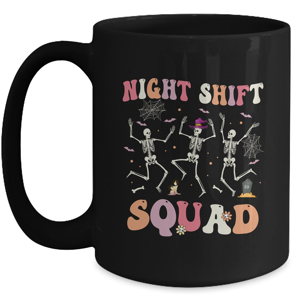 Skeleton Dancing Nurse Night Shift Squad Halloween Women Mug | siriusteestore