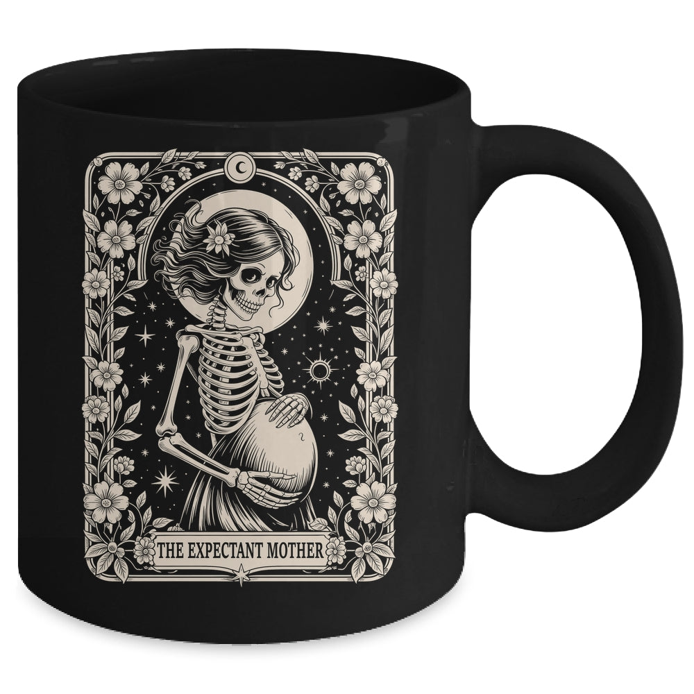 Skeleton Expectant Mother Tarot Card Pregnancy Announcement Mug | siriusteestore