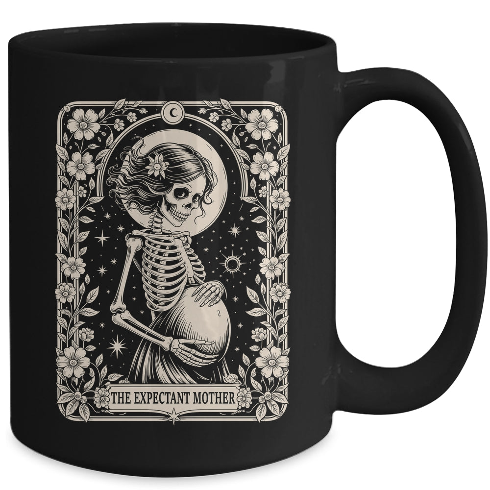 Skeleton Expectant Mother Tarot Card Pregnancy Announcement Mug | siriusteestore