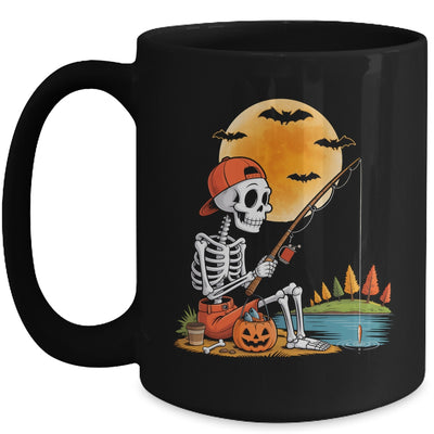 Skeleton Fishing Halloween Costume Funny Fishing Boys Kids Mug | siriusteestore