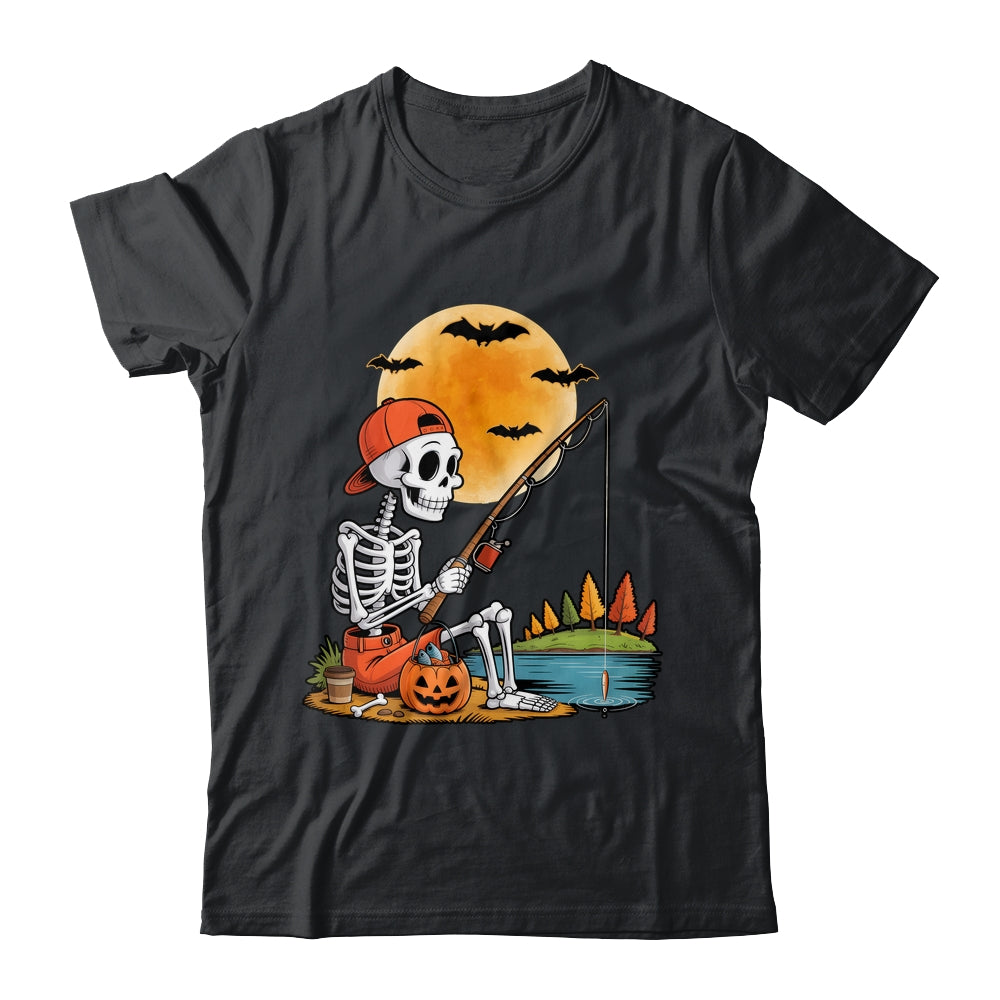 Skeleton Fishing Halloween Costume Funny Fishing Boys Kids Shirt & Hoodie | siriusteestore