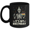 Skeleton It's My Birthday Party Happy Halloween Birthday Mug | siriusteestore