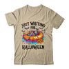 Skeleton Just Waiting For Halloween Spooky Season Funny Shirt & Sweatshirt | siriusteestore