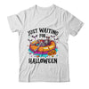 Skeleton Just Waiting For Halloween Spooky Season Funny Shirt & Sweatshirt | siriusteestore