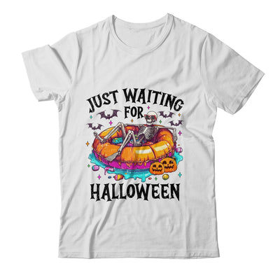Skeleton Just Waiting For Halloween Spooky Season Funny Shirt & Sweatshirt | siriusteestore