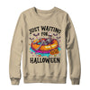 Skeleton Just Waiting For Halloween Spooky Season Funny Shirt & Sweatshirt | siriusteestore