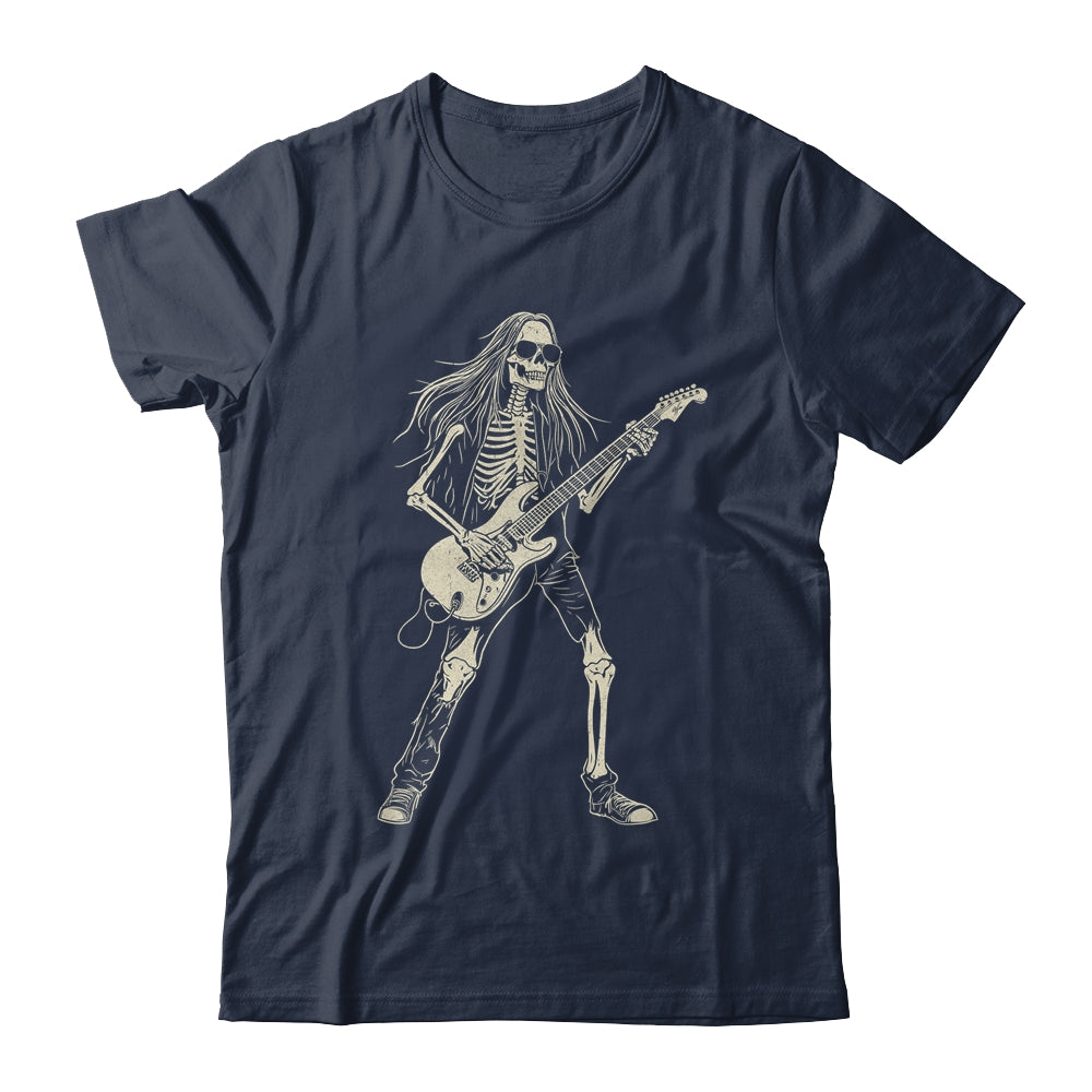 Skeleton Playing Guitar Graphic Rock And Roll Band Rock On Shirt & Hoodie | siriusteestore