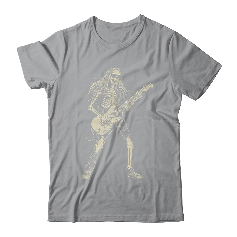 Skeleton Playing Guitar Graphic Rock And Roll Band Rock On Shirt & Hoodie | siriusteestore
