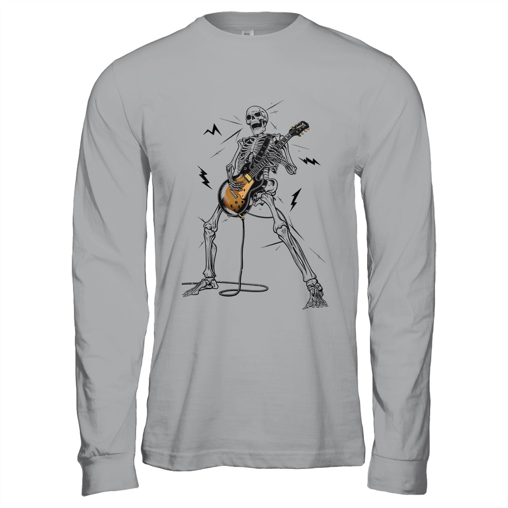Skeleton Playing Guitar Rock And Roll Graphic Band Shirt & Hoodie | siriusteestore