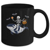 Skeleton Riding Mummy Orca Halloween Costume Whale Mug | siriusteestore