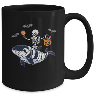 Skeleton Riding Mummy Orca Halloween Costume Whale Mug | siriusteestore