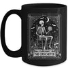 Skeleton The Crocheter Tarot Card Knitter Crochet Lover Mug | siriusteestore