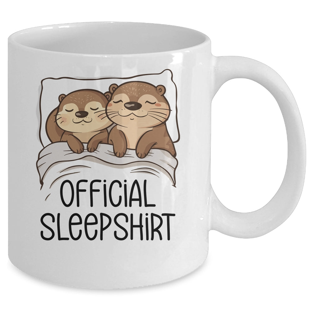 Sleeping Sea Otter Lover Napping Official Sleepshirt Mug | siriusteestore