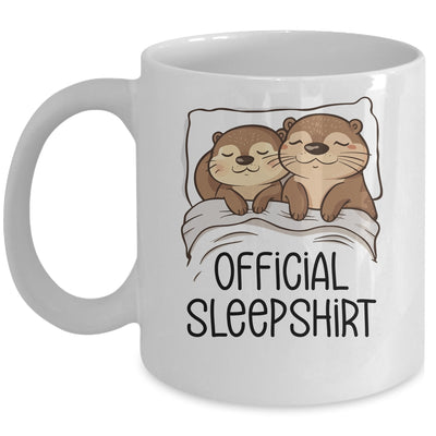 Sleeping Sea Otter Lover Napping Official Sleepshirt Mug | siriusteestore