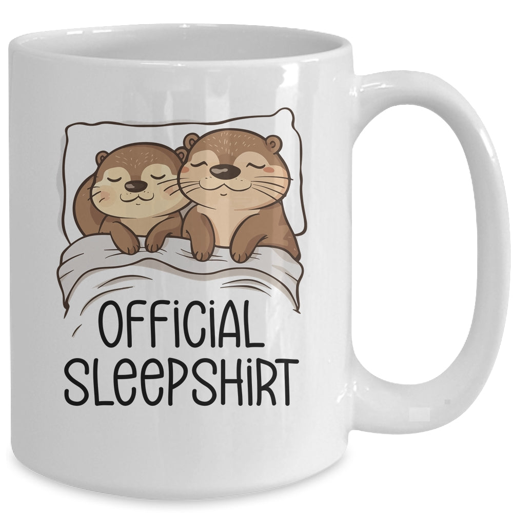Sleeping Sea Otter Lover Napping Official Sleepshirt Mug | siriusteestore