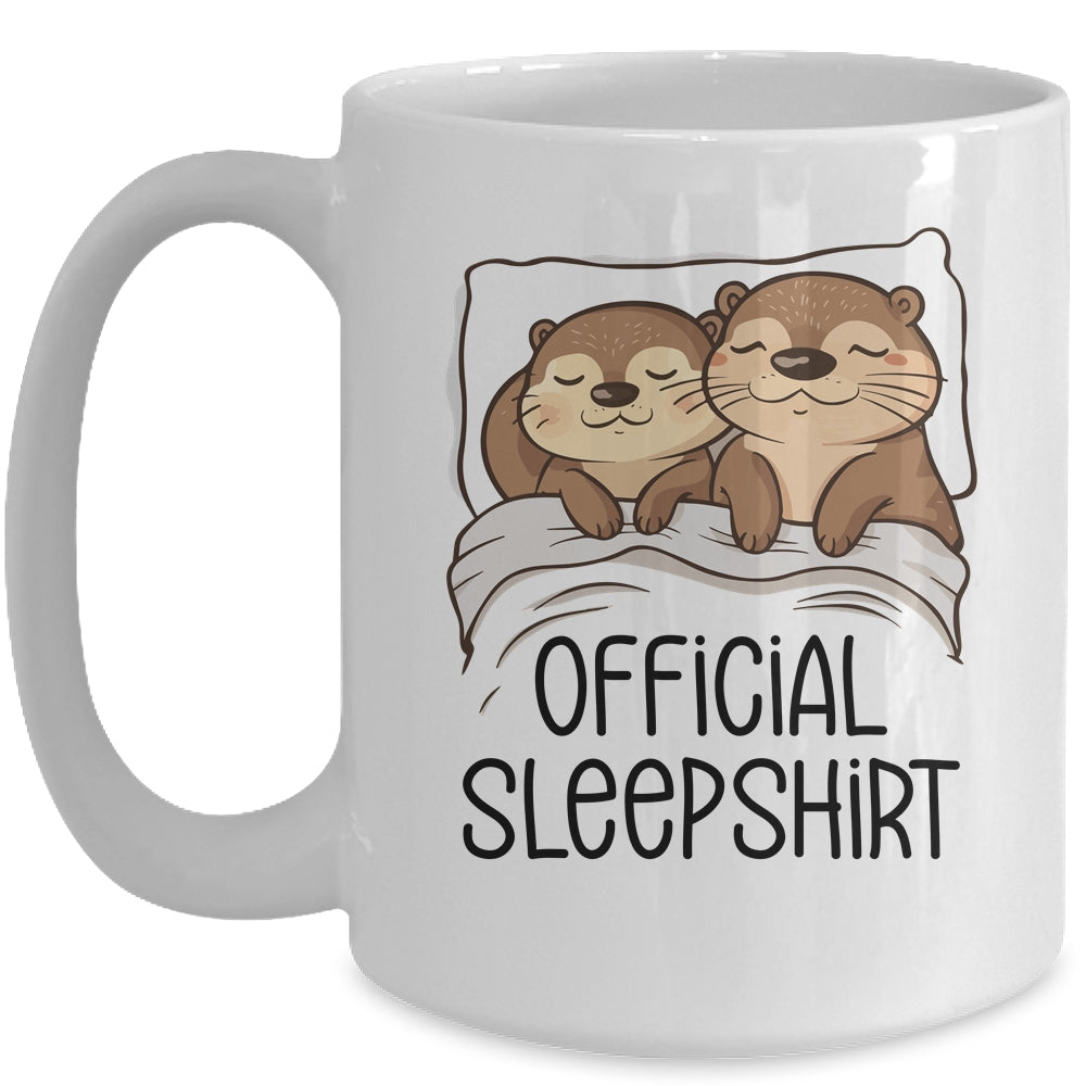 Sleeping Sea Otter Lover Napping Official Sleepshirt Mug | siriusteestore