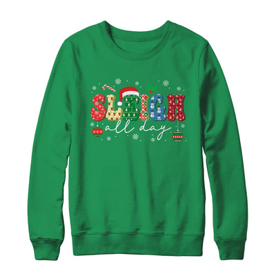Sleigh All Day Slay Women Christmas Vintage Groovy Santa Hat Shirt & Sweatshirt | siriusteestore
