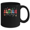 Sleigh All Day Slay Women Christmas Vintage Groovy Santa Hat Mug | siriusteestore