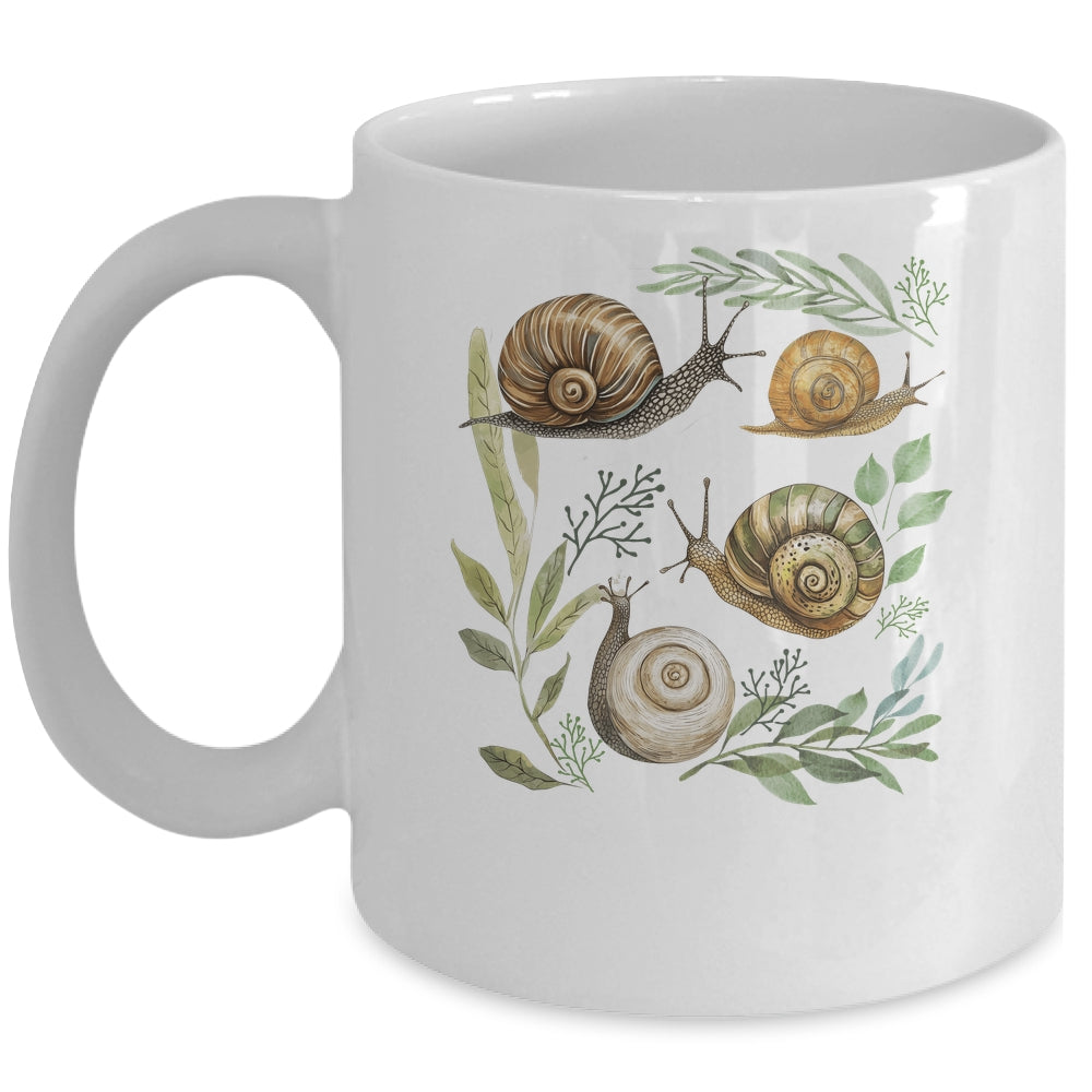 Sluggish Gastropod Nature Slug Graphic Cottagecore Snail Mug | siriusteestore