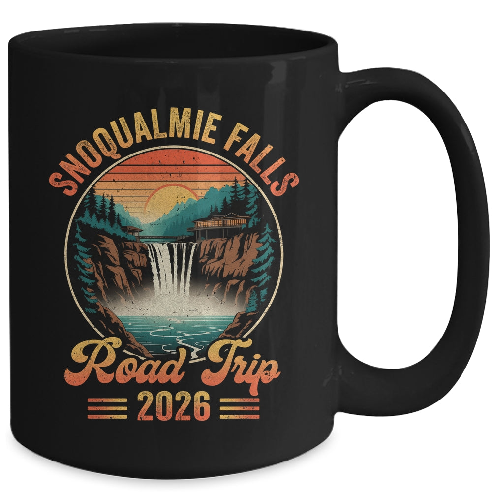 Snoqualmie Falls Road Trip 2026 Summer Vacation Family Matching Mug | siriusteestore