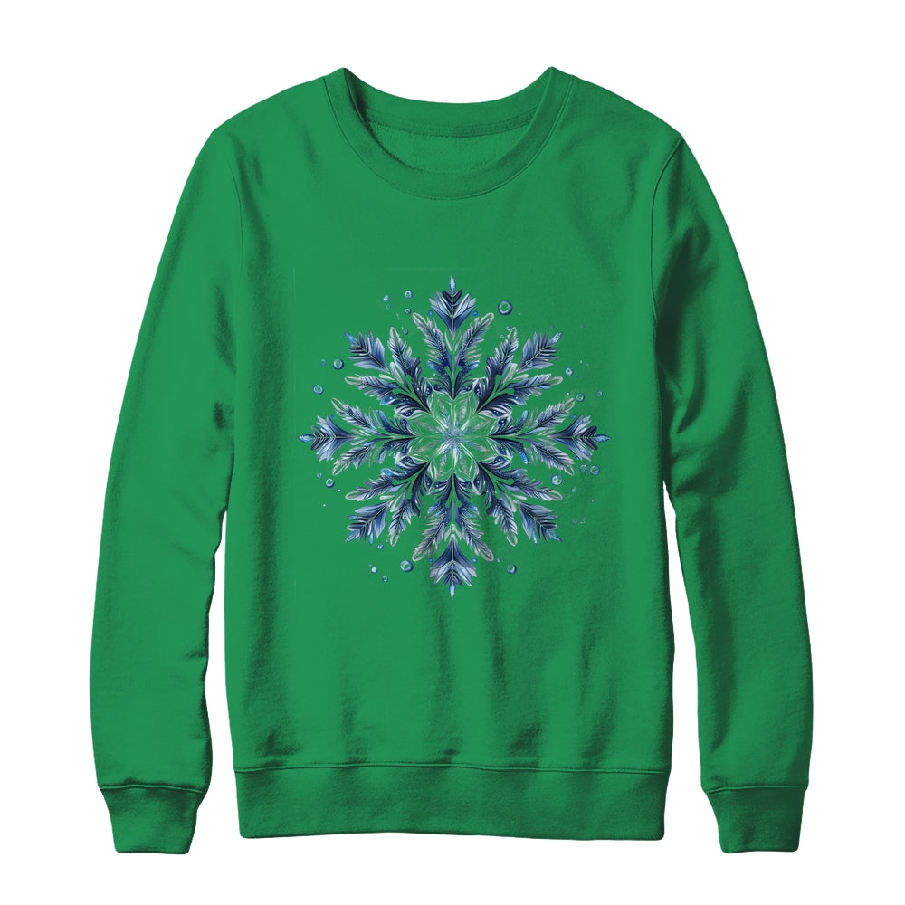Snowflake Snow Merry Christmas Xmas Family Women Holiday Shirt & Sweatshirt | siriusteestore
