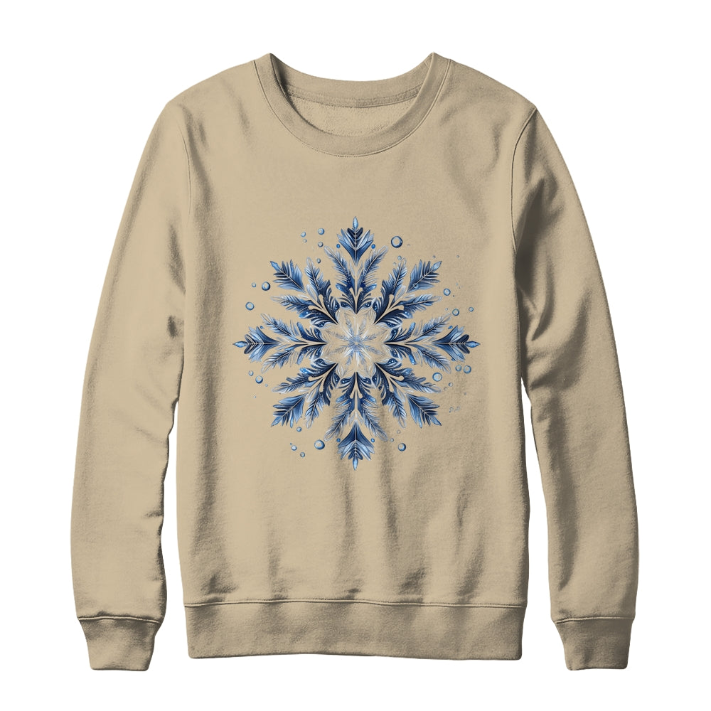 Snowflake Snow Merry Christmas Xmas Family Women Holiday Shirt & Sweatshirt | siriusteestore