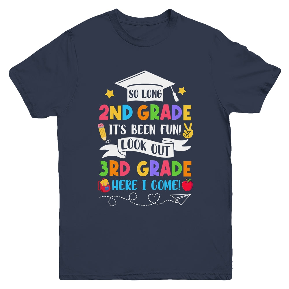 So Long 2nd Grade Graduation 3rd Grade Here I Come 2024 Youth Shirt | siriusteestore