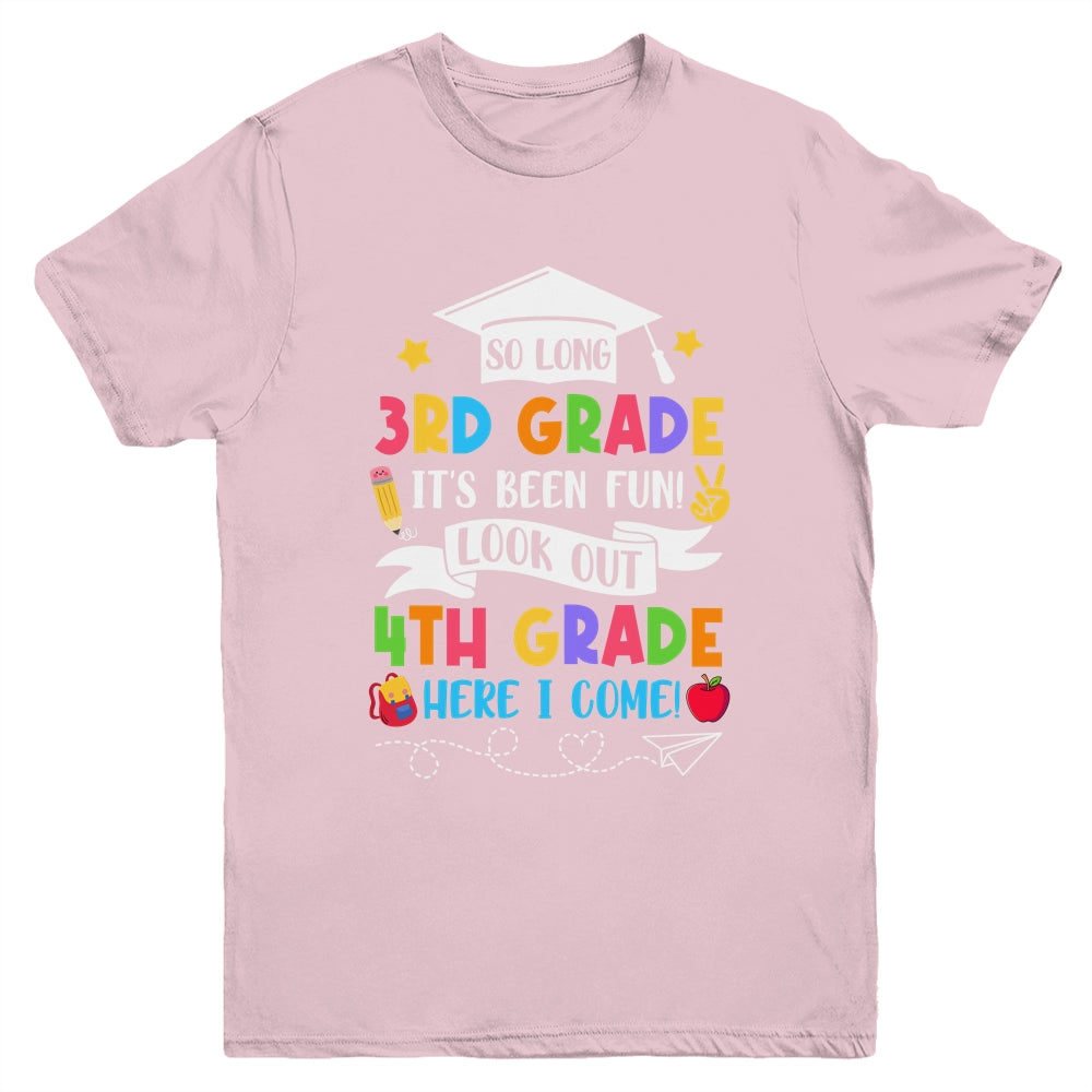 So Long 3rd Grade Graduation 4th Grade Here I Come 2024 Youth Shirt | siriusteestore