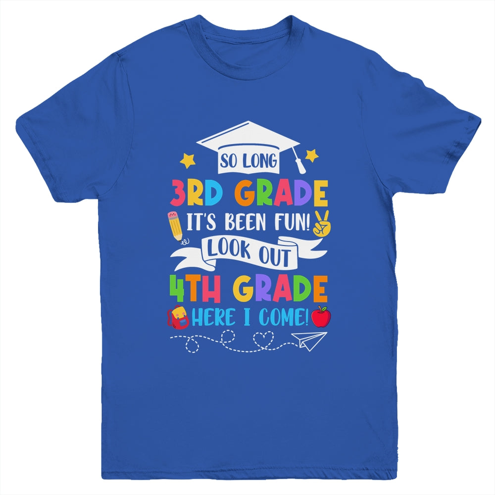 So Long 3rd Grade Graduation 4th Grade Here I Come 2024 Youth Shirt | siriusteestore