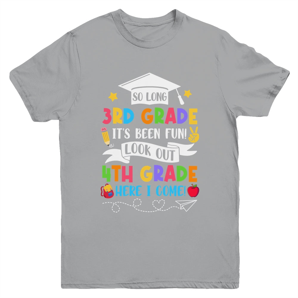 So Long 3rd Grade Graduation 4th Grade Here I Come 2024 Youth Shirt | siriusteestore