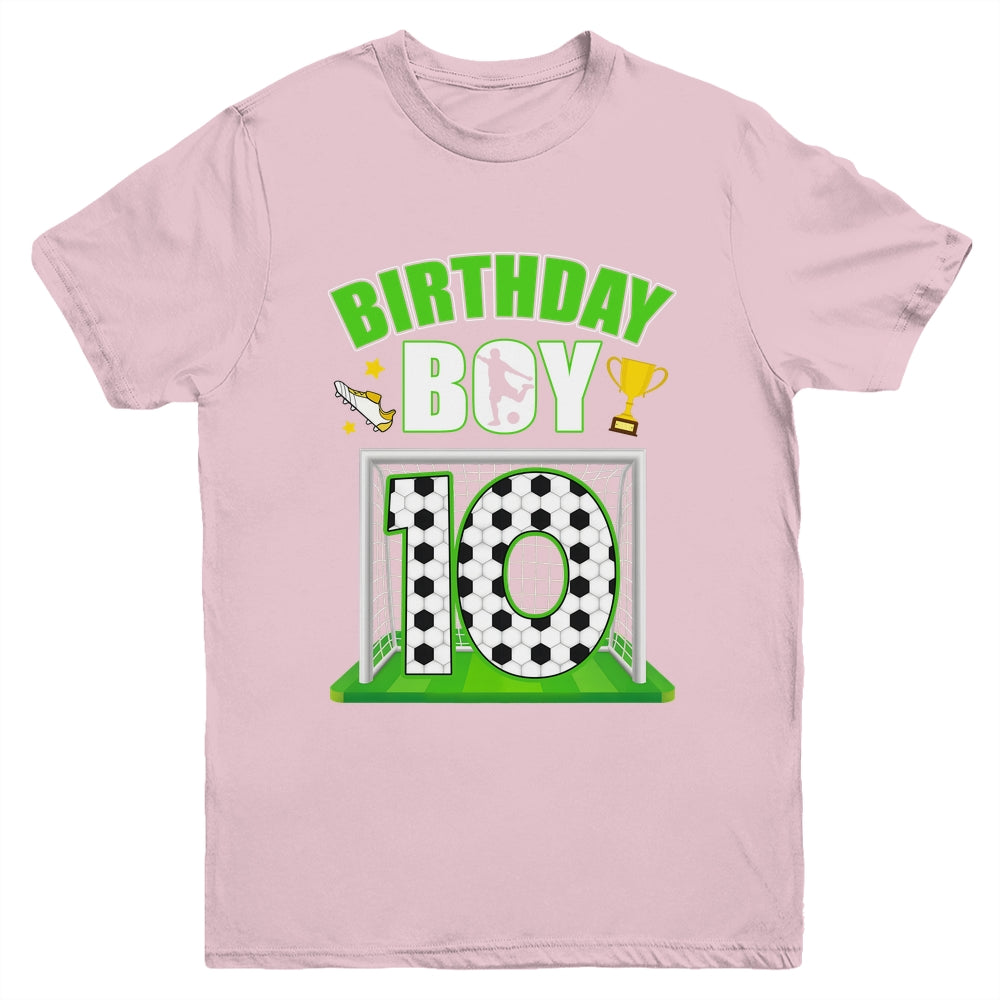 Soccer 10th Birthday Boy 10 Year Old Sport 7yr Boys Party Youth Shirt | siriusteestore