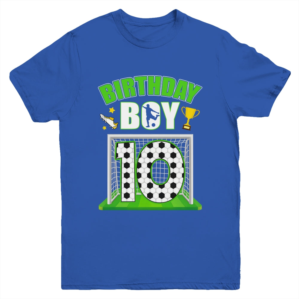 Soccer 10th Birthday Boy 10 Year Old Sport 7yr Boys Party Youth Shirt | siriusteestore