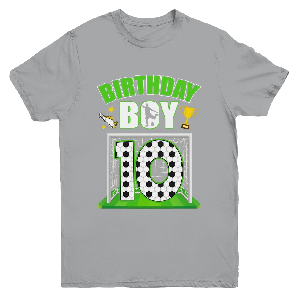 Soccer 10th Birthday Boy 10 Year Old Sport 7yr Boys Party Youth Shirt | siriusteestore