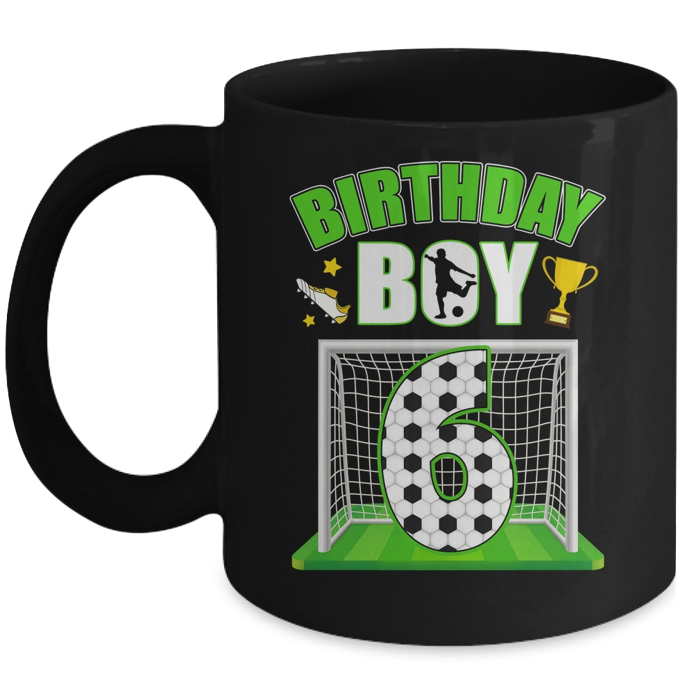 Soccer 6th Birthday Boy 6 Year Old Sport 7yr Boys Party Mug | siriusteestore