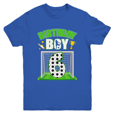 Soccer 6th Birthday Boy 6 Year Old Sport 7yr Boys Party Youth Shirt | siriusteestore