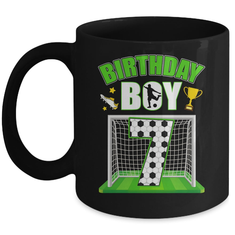 Soccer 7th Birthday Boy 7 Year Old Sport 7yr Boys Party Mug | siriusteestore
