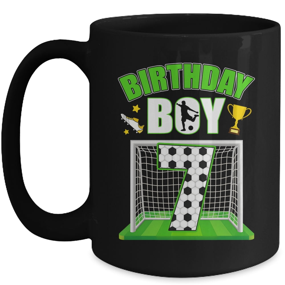 Soccer 7th Birthday Boy 7 Year Old Sport 7yr Boys Party Mug | siriusteestore