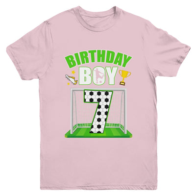 Soccer 7th Birthday Boy 7 Year Old Sport 7yr Boys Party Youth Shirt | siriusteestore