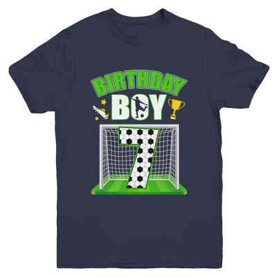 Soccer 7th Birthday Boy 7 Year Old Sport 7yr Boys Party Youth Shirt | siriusteestore
