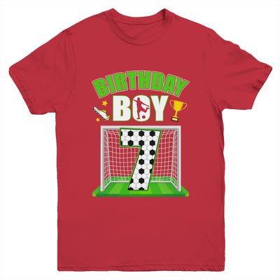 Soccer 7th Birthday Boy 7 Year Old Sport 7yr Boys Party Youth Shirt | siriusteestore
